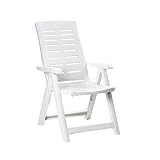 SILLON PLEGABLE MULTIPOSICIONES COLOR BLANCO 60X61X109CM