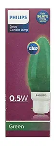 PHILIPS 0.50 W B22D LED Green Bulb, Pack Of 6