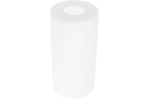 UKCOCO Pantalla Lampara Esmerilado Blanc: Pantalla De Lámpara De Vidrio Cilíndrica Pantalla De Lámpara Colgante De Vidrio Pantalla De Repuesto Cilíndrica Para Lámpara Colgante Lámpara