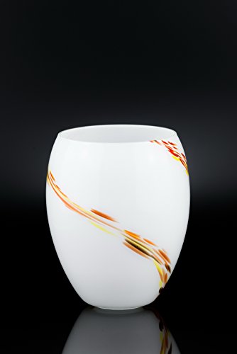 Lampenglas Ersatzglas Lampenschirm für Lampe, Licht, aus Glas mit Dekor E27 H18,3cm Lido