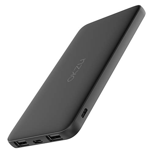 OKZU - Batería Externa de 6000 mAh, Cargador portátil Delgado, Ligero, con Entrada USB Tipo C y Salida para iPhone, Samsung, Huawei y más Dispositivos