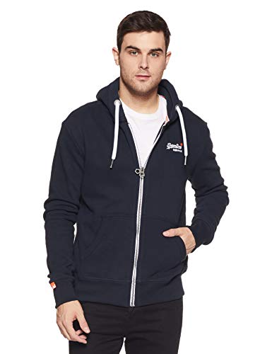 Superdry Orange Label Ziphood Pull, Bleu (Eclipse Navy 98T), Large Homme