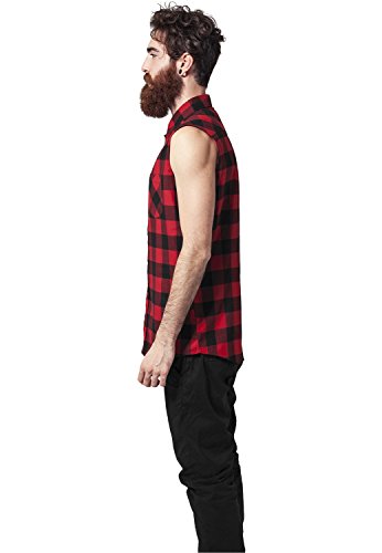Sleeveless Checked Flanell Shirt Rot