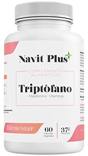 L-Triptófano de Navit Plus. Triptófano 500 mg + B6 + B3 + B2 +
