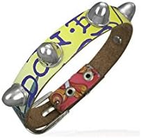 Genuine Leather Paint Design Cone Stud Belt Buckle Bracelet