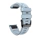 Produktbild Knowin Uhrenarmband Sport Silikon Ersatz Uhrenarmband für Garmin Fenix5S / Fenix5S Plus Ersatzarmband Unisex Armband Uhrband 20mm Stahlband Herren Damen Ersatzband Silikonarmband (schwarzer Knopf)