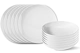 Spülmaschinengeeignet KPM Berlin Urbino Tafel Set 12-teilig, Porzellan, Weiß, 12-teilig in Geschenkverpackung