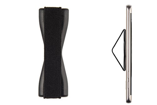 Sling Handyhalterung fÃ¼r Finger/Fingerhalterung Selfie Strap fÃ¼r Smartphone/Mehr Griff, mehr Reichweite und besser Handy halten durch feste Schlaufe aus Gummi (schwarz)
