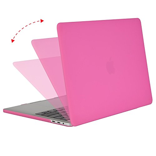 MOSISO MacBook Pro 13 Hülle 2016 – Ultra Slim Hochwertige Plastik Hartschale Tasche Schutzhülle Snap Case für NEUESTE MacBook Pro 13 Zoll (2016 Freisetzung) A1706 / A1708 mit/ohne Touch Bar and Touch ID, Rosa Rot - 4