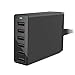 Produktbild Altsommer USB Ladegerät 6-Port 60W/12A USB Ladeadapter mit iSmart Technologie für iPhone X XR XS Max 8 7 6 Plus, iPad Pro Air Mini, Galaxy S9 S8 Plus, LG, Huawei, HTC, Mp3 usw - Schwarz