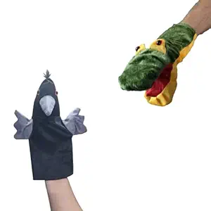 Ritu Shubhmans Creation Storytelling Hand Puppets | Crocodile Hand Puppet | Crow Hand Puppet | Hand Puppets for Kids | Educational Puppets for Babies