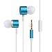 Produktbild In Ear Stereo Kopfhörer Kopfhörer, MuSheng 3,5 mm Stereo Verstellbar Sport Headset Super Bass Musik Kopfhörer Ohrhörer mit Mikrofon für iPhone Samsung (Blau)