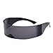 Produktbild CRAVEN Lustige futuristische Wrap Around Monob Kostüm Sonnenbrille Maske Neuheit Brille Halloween Party Party Supplies Dekoration, schwarz