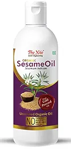 The Nile Organic Sesame Oil Pure Cold Pressed Oil For Hair, Body, Skin Care, Massage Hair Oil, 200 ml