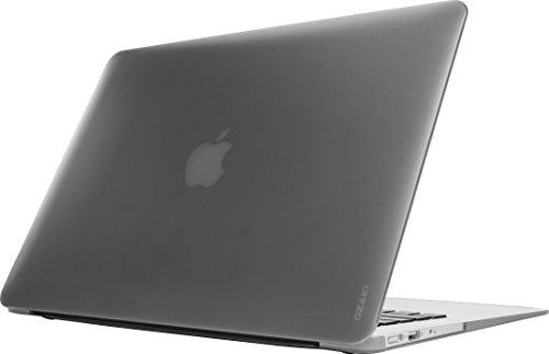 Ozaki O!macworm 0.9mm TightSuit Schutzhülle für das Apple Macbook Air 11″ – schwarz/transparent [Zuganz zu allen Anschlüssen | Leicht & dünn | Anti-Rutsch Füße] – OA401BK - 2