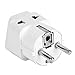 Produktbild Tellaboull Weiß Kleine kompakte und leichte EU-Standard-Netzstecker-Adapter Konverter Australien UK USA EU Konverter