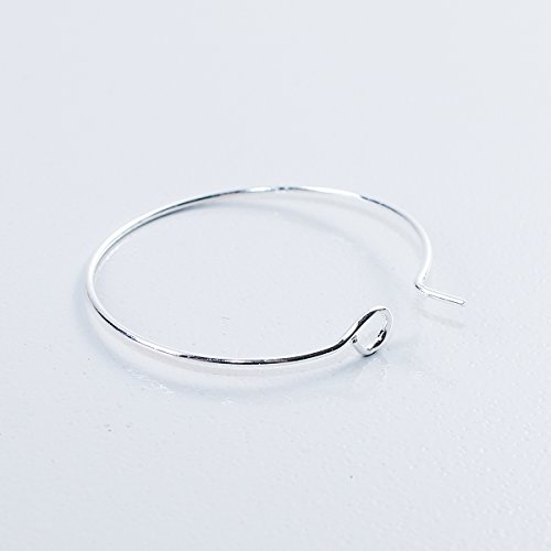 Fyore Versilberte Legierung Wein Glas Charme Ringe für Namensschild Bar Craft 29 x 25 mm 100 Stück 29 x 25mm Silber - 4