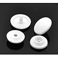 Bhavya Enterprises Durable White Plastic Snap Buttons for Secure and Effortless Fastening Solutions 100pcs (16L/10mm)