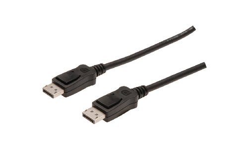 DIGITUS DisplayPort Anschlusskabel, Stecker/Stecker, mit Verriegelung, Ultra HD 4K, 3 m lang, schwarz