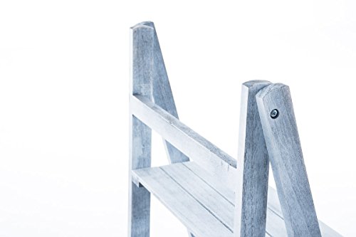 CLP Leiterregal, Treppenregal YANA, 3 Böden, dekoratives Holz-Regal ca. 110 x 40 x 40 cm grau - 7