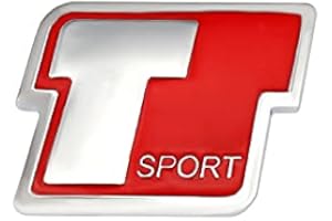 WWFAN Autocollant de Voiture T Sport Emblème Badge Décalques for Toyota Corolla Rav4 Prado Tundra Highlander Auris Venza Camry Prius Tacoma Sequoia (Color Name : Red)