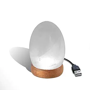 All Naturals Himalayan Rock Salt USB Lamp Ball Shaped Unique Gift 4 Inch Height Color Changing LED & Unique Gift