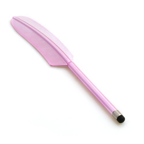 Bunte Feather Stylus – TOOGOO(R) 10 x Bunte Feather Federn Quill Federkiel Tragbare Stylus / Styli Eingabestift Strass Eingabestift Kugelschreiber Stift Touch Pen Multifunktion mit Earphone Jack Anti Staub Stecker Schutz Stoepsel Kappe Headset Buchse fuer Smartphones - 3