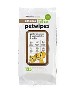 Petsy - Petkin Oatmeal Pet Wipes Value Pack - 125 Wipes