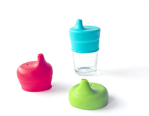 SipSnap Original - Trinklern-Deckel für Gläser und Becher (3er Set inkl. Transport Box). BPA Frei, Schutz vor Schmutz und Wespen, auslaufsicher. Baby Glas trinklern-Flasche To-Go, trinklernbecher, Trink-Becher, Reise-Becher