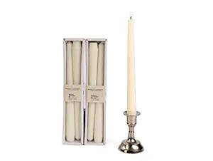 Hosley Highly Fragranced Vanilla High Taper Candles (25.4 cm, White, Set of 4)