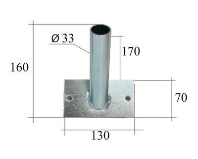 Bayram® FAHNENMAST-HALTER TYP-38 FAHNEN-HALTER VEZINKT FAHNEN-HALTERUNG - 2