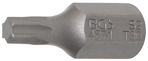 BGS T-Profil Bit ohne Bohrung, 30 mm lang, T30, 3/8 Zoll, 1 Stück, 4871