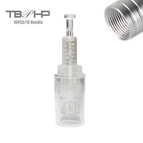 10pcs micro agujas DermaPen Agujas de repuesto puntas cartucho Slot tornillo Regular para coche Derma Electric microneedling pen 12 aguja