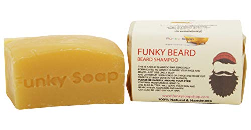 Handcrafted Funky Beard & Body Shampoo, 100% Natural Handmade, 1 bar of 120g