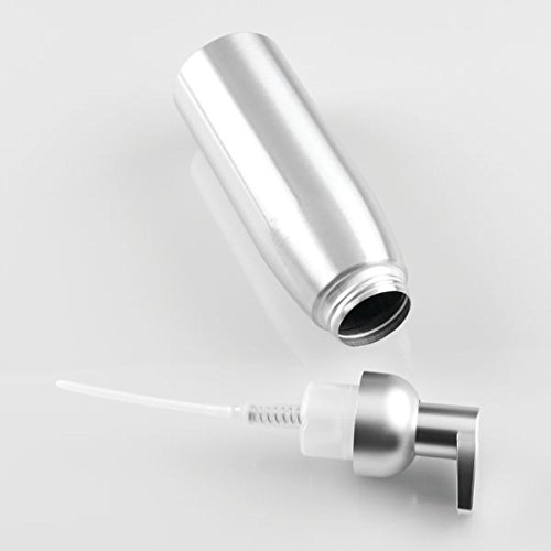 mDesign Schaumseifenspender wiederbefüllbar – Aluminium Seifenspender bzw. Seifenschaumspender mit 414 ml Fassungsvermögen – gebürstet/mattsilber - 3