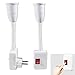 Produktbild IKSACE Plug-in Wandleuchten Flexible Nachtlichter Wandleuchten mit ON / Off-Schalter Steckdose Lampenfassung Halter für E26 E27 LED Birne 2 Packungen