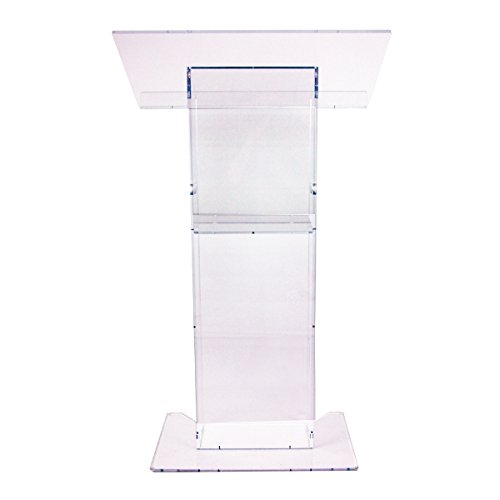 Displaysense Modern Acrylic Lectern Podium, Clear