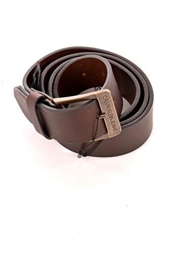 Calvin Klein Men's Leather Belt Turkish Coffee Leather Belt Calvin  Klein Jeans Brushed Metal Buckle 100% Genuine Leather