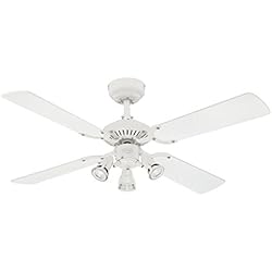 Westinghouse 7211340 Princess Euro Ventilateur de plafond GU10 Métal blanc