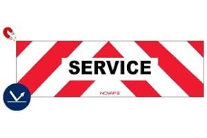 NOVAP Panneau d'intervention - Service - Rétroréfléchissant Classe 1 - Magnétique 150x500mm - 3340143
