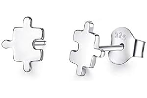 Gold Gala Pendientes pequeños de Plata de ley 925 para Mujeres y Niña