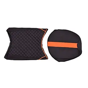 R.J.VON Rexine Prime Quality Seat Cover for KTM Duke- Black