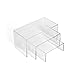 Produktbild Funhoo Pack mit 3 Stück 3 Größe Klare Acryl Display Riser Ständer Schmuck Makeup Display Riser Schaufenster Leuchten Regal für Kollektionen, Modellbausätze, für Shop Bakery Corporate Event