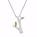 Produktbild Halsketten für Frauen Schmuck WJsbxx 925 Silber Schöne AST Zweig Blatt Pflanze Halskette Anhänger Schmuck Frauen Mädchen
