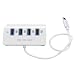 Produktbild Prevently 4-Port Verteiler, USB HUB - 4-Port -USB 3.1 Hub Typ C ABS High Speed Mini 4 Anschlüsse USB 3.1 OTG HUB mit Telefon Tablet-Halter