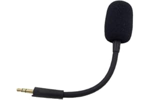 Yaowanguan Barracuda X Mikrofon,Mic Zamiennik Odłączany 3.5mm Game Boom Redukcja Szumów Mikrofon w/Foam do Razer Barracuda X Bezprzewodowy Słuchawkowy(Czarny)