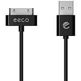 eeco Apple MFi Certified 1.8m( 6ft ) Charger Cable iPhone 3G / 3GS / 4 / 4s, iPad 1/2/3, iPod Touch 1 / 2 / 3 / 4, iPod 5th Gen, iPod Classic, iPod Nano 1 / 2 / 3 / 4 / 5 / 6 ( Black ) 30 Pin to USB