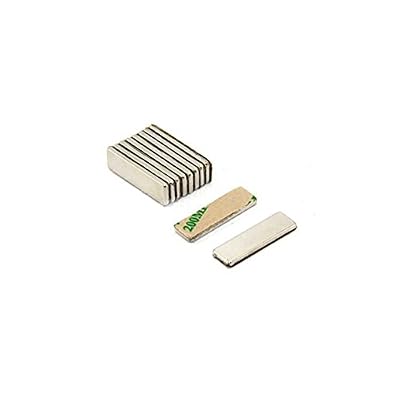 Magnetastico® | 20 pièces d'aimants autocollants au néodyme N52, rectangle de 20x10x1 mm | Aimants puissants autocollants avec ruban adhésif de la marque 3M | Magnets autocollants N52 avec film autocollant, haut pouvoir d'adhésion