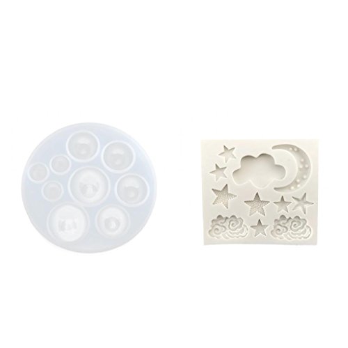 MagiDeal Stern Mond Wolken Silikon Kuchenform Backform Silikon Kuchenform Fondant Mold - 7