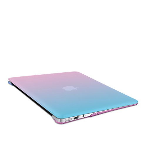 kwmobile Crystal Hülle für Apple MacBook Air 13″ (ab Mitte 2011) Hard Case – dünne durchsichtige transparente Schutzhülle Cover Tasche Zwei Farben Design Pink Blau Transparent - 9